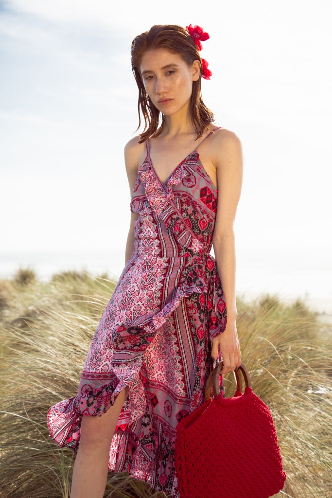 Manon Wrap Dress | Red