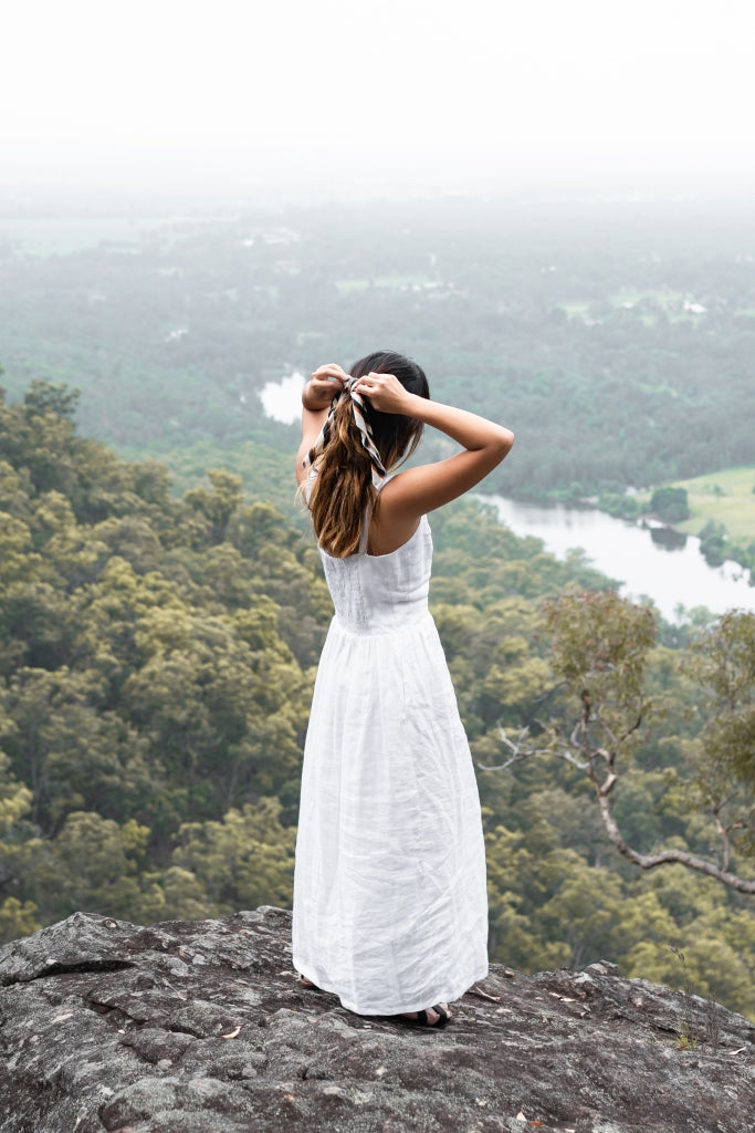 Daria Linen Dress | White